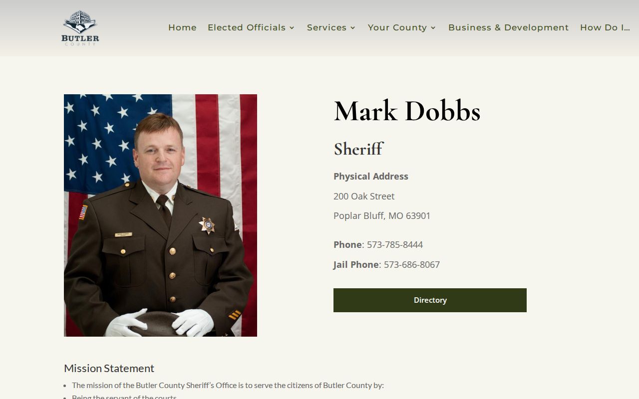 Butler County arrest history Sheriff Office source
