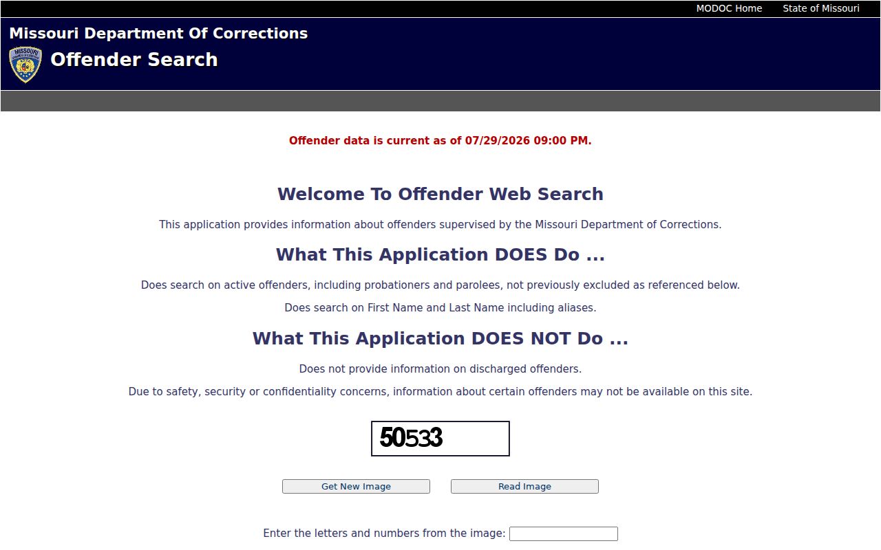 Missouri offender search following a Butler County arrest transfer