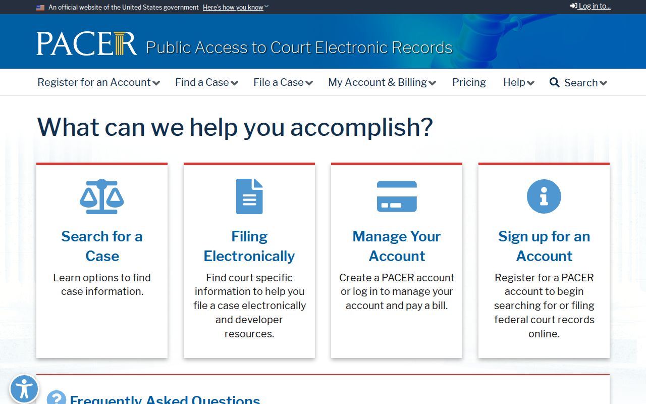 Fisk criminal case access through the official federal PACER system