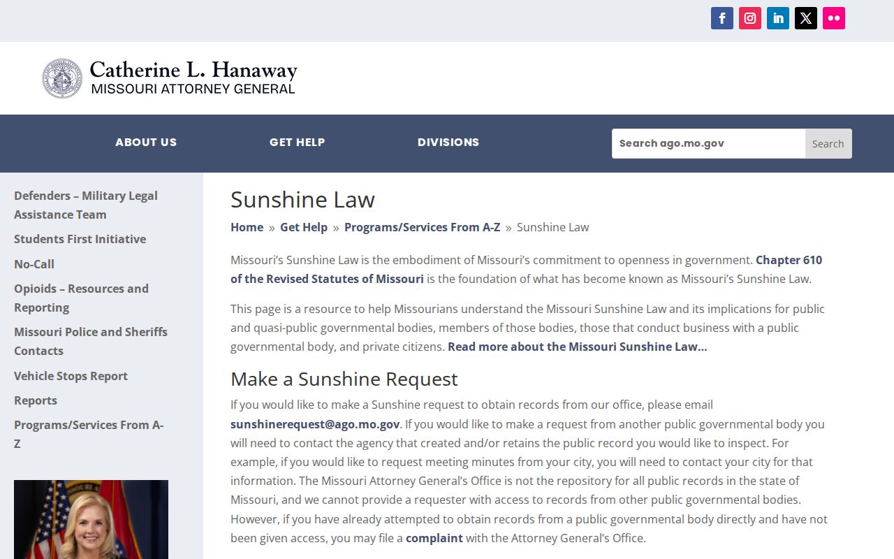 Qulin criminal record access guidance from the Missouri Attorney General